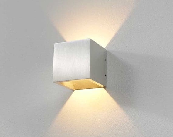 Wandlamp Cube Alu