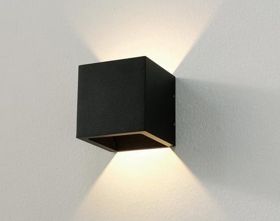 Wandlamp Cube Zwart