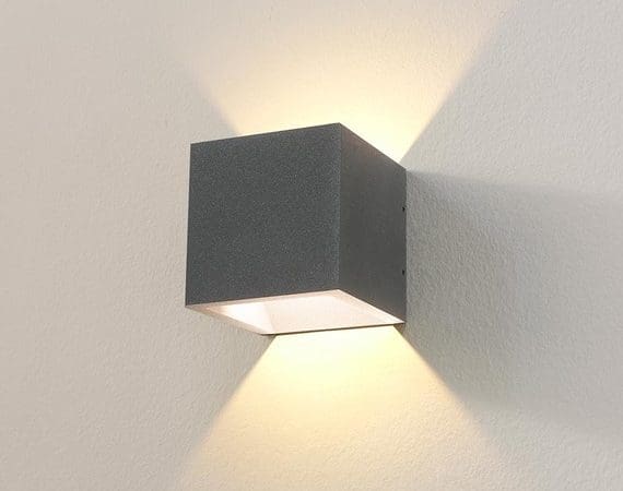 Wandlamp Cube Grafiet