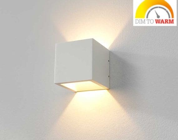 Wandlamp Cube Wit - Dim to Warm