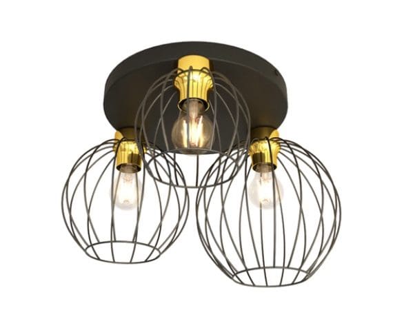 Plafondlamp Nest 3R Black-Gold