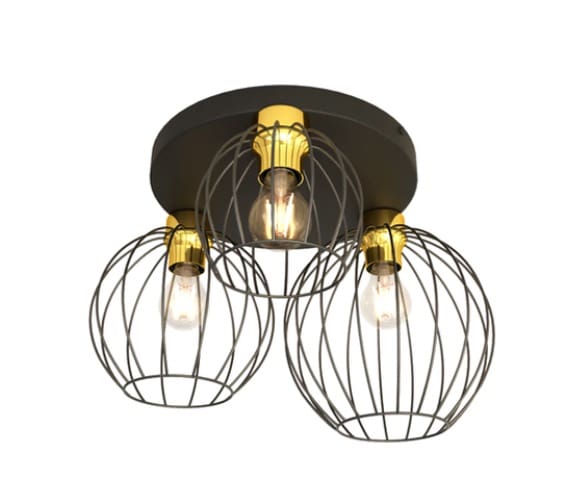 Plafondlamp Nest 3R Black-Gold