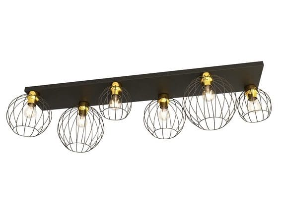 Plafondlamp Nest 6 Black-Gold