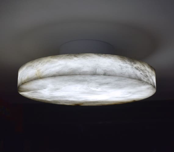 Alabaster plafondlamp Pebble