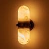 Alabaster wandlamp Pill