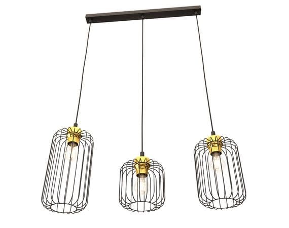 Hanglamp Vander 3 Black Gold